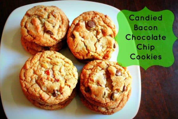 Candied Bacon Chocolate Chip cookies from I Want Crazy featured at Thursday's Treasures