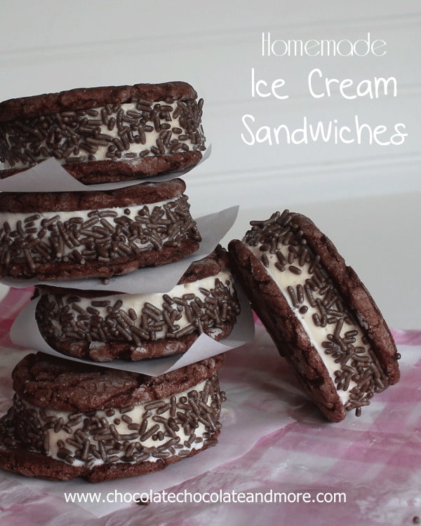 Homemade Ice Cream Sandwiches, better than anything you can buy from the store, especially when the cookie is made from scratch!