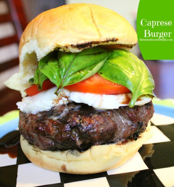 Caprese-Burger from The Ny Melrose Family featured at Thursday's Treasures