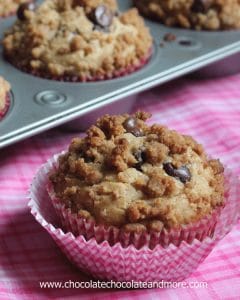 Chocolate Chip Graham Cracker Muffins, so good you'll think you're eating a cookie for breakfast!