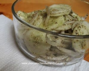 Cucumber and Onion Salad-a summer favorite, the perfect complement to any meal from sandwiches to steak.