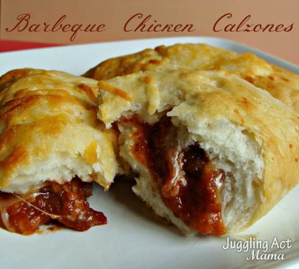 Barbeque Chicken Calzones from Juggling act Mama featured at ChocolateChocolateandmore