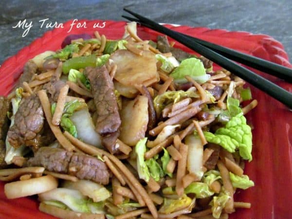 Beef Stir Fry from My Turn For Us featured at ChocolateChocolateandmore