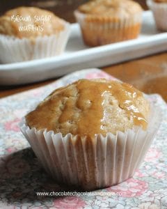 Brown Sugar Muffins-made with brown butter and cinnamon, then topped with a brown sugar glaze, these muffins will melt in your Mouth!