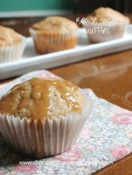 Brown Sugar Muffins-made with brown butter and cinnamon, then topped with a brown sugar glaze, these muffins will melt in your Mouth!