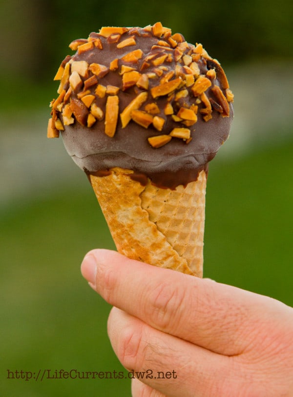 Homemade Coffee Ice Cream Drumsticks from Life Currents featured at ChocolateChocolateandmore