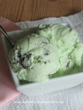 Mint Chocolate Chip Ice Cream with Andes Mints-because you can never have too much mint and chocolate!!