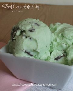 Mint Chocolate Chip Ice Cream with Andes Mints-because you can never have too much mint and chocolate!!