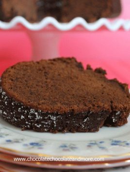 Hershey's Cocoa, Hershey's Syrup and Hershey's Milk Chocolate Candy Bars all come together to make this the Ultimate Triple Chocolate Hershey Pound Cake!