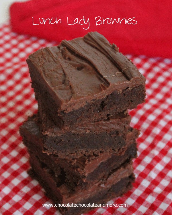 Lunch Lady Brownies-gotta love that frosting! 