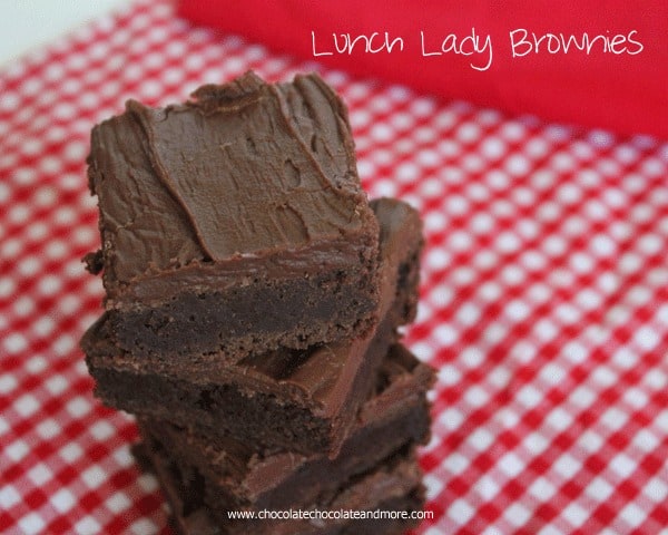 Lunch Lady Brownies-gotta love that frosting! 