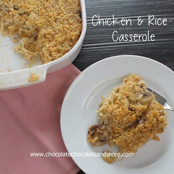 Easy Chicken and Rice Casserole-make ahead for an easy weeknight meal