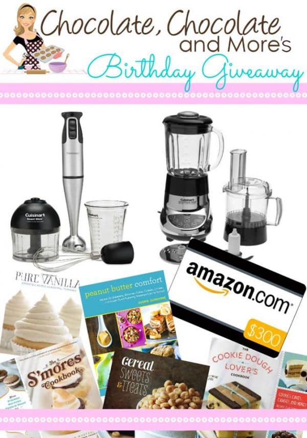 Chocolate, Chocolate and More Birthday Giveaway | cupcakesandkalechips.com | #giveaway 