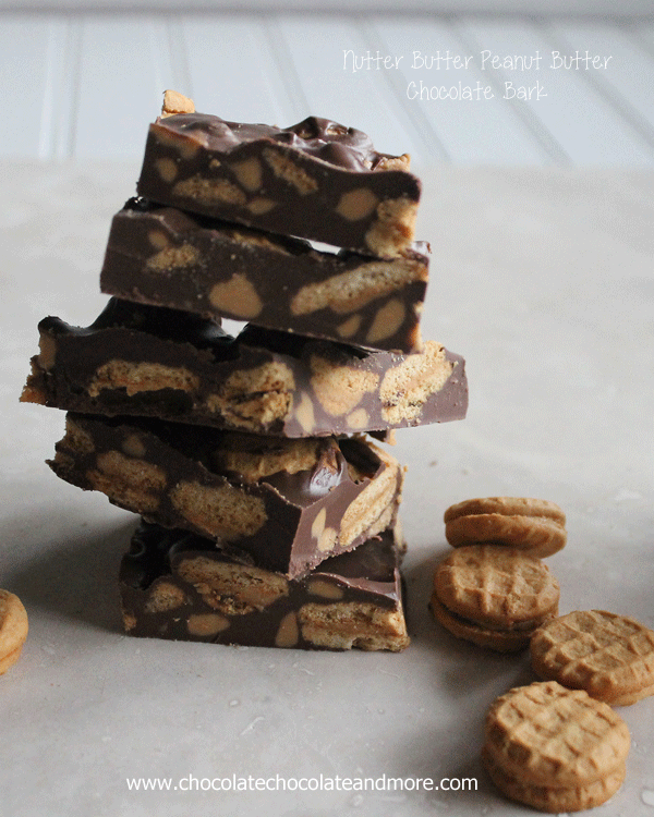 Nutter Butter Peanut Butter Chocolate Bark from www.ChocolateChocolateandmore.com