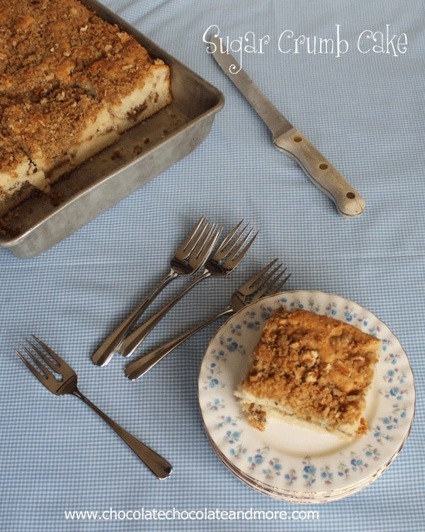 Sugar Crumb Cake-this coffee cake is great for breakfast or dessert!