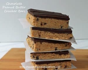 Chocolate Peanut Butter Cracker Bars-a great no-bake treat!