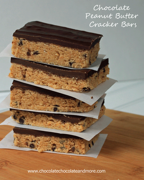 Peanut Butter Crackers and Chocolate, in bar form!