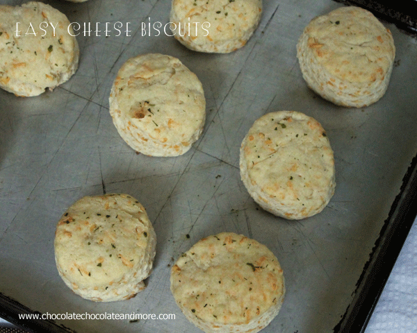 Easy Cheese Biscuits from www.ChocolateChocolateandmore.com