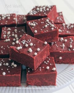 Red Velvet Cake Batter Fudge-so easy to make and even better to eat!