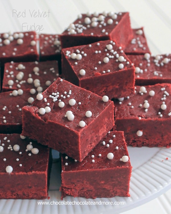 Red Velvet Cake Batter Fudge-so easy to make and even better to eat!