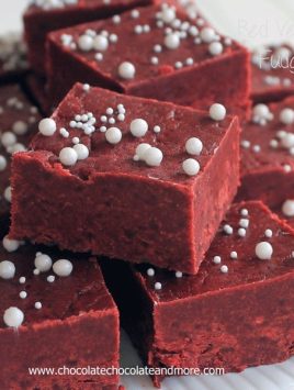 Red Velvet Cake Batter Fudge-so easy to make and even better to eat!