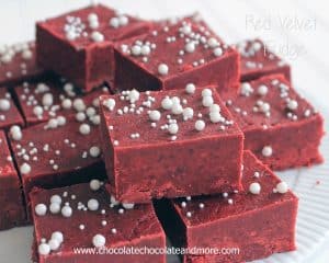 Red Velvet Cake Batter Fudge-so easy to make and even better to eat!