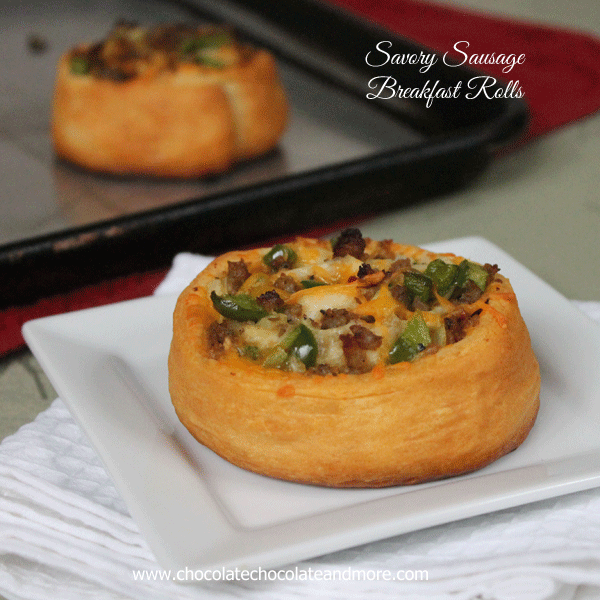 Savory Sausage Breakfast Rolls-easy to make and a great change up from sweet.