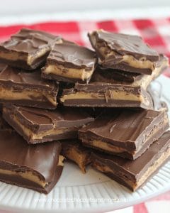 Buckeye Bark-the amazing flavor combination of chocolate and peanut butter without all the work!