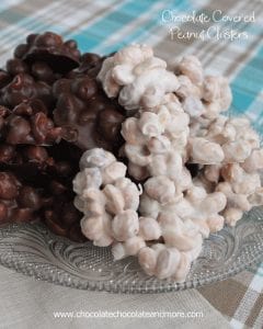 Chocolate Covered Peanut Clusters-the easiest chocolate treat you'll ever make!