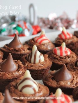 Hershey Kissed Brownie Bites-the perfect addition to any Holiday baking.