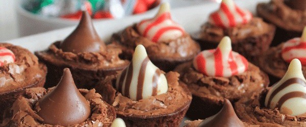 Hershey Kissed Brownie Bites-the perfect addition to any Holiday baking.