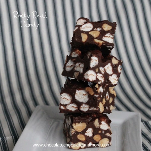 Microwave Rocky Road Candy-Peanuts marshmallows and Chocolate, how can it be wrong?