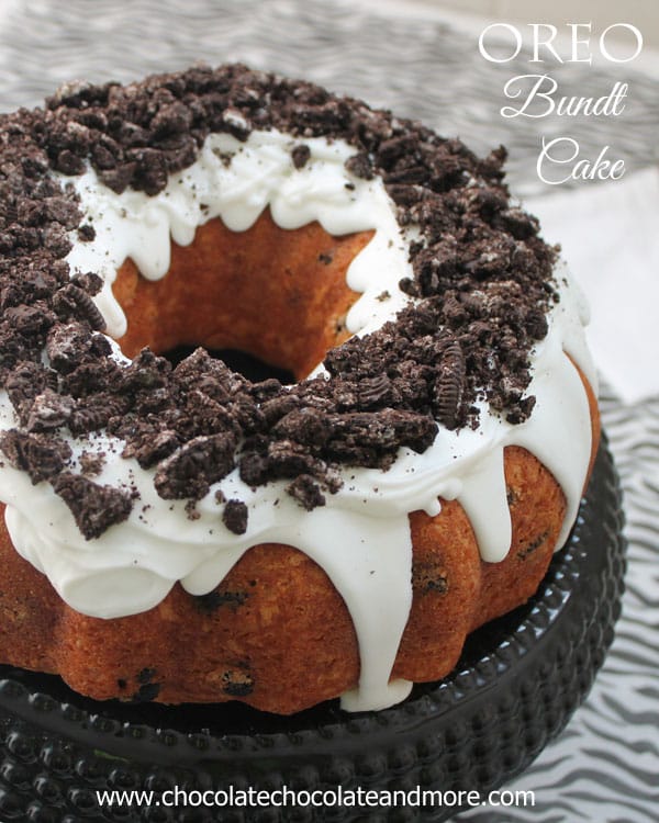 Oreo Cookies and Cream Bundt Cake-a fun cake that's easy to make!