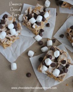 Smores Cereal Bars-Golden Grahams, marshmallows and chocolate all in a yummy bar!
