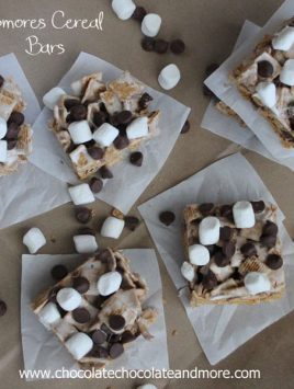 Smores Cereal Bars-Golden Grahams, marshmallows and chocolate all in a yummy bar!