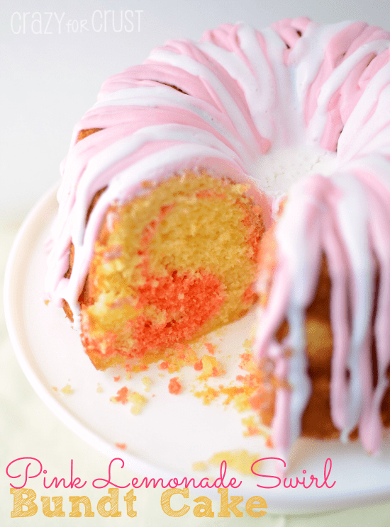 Pink Lemonade Swirl Bundt Cake