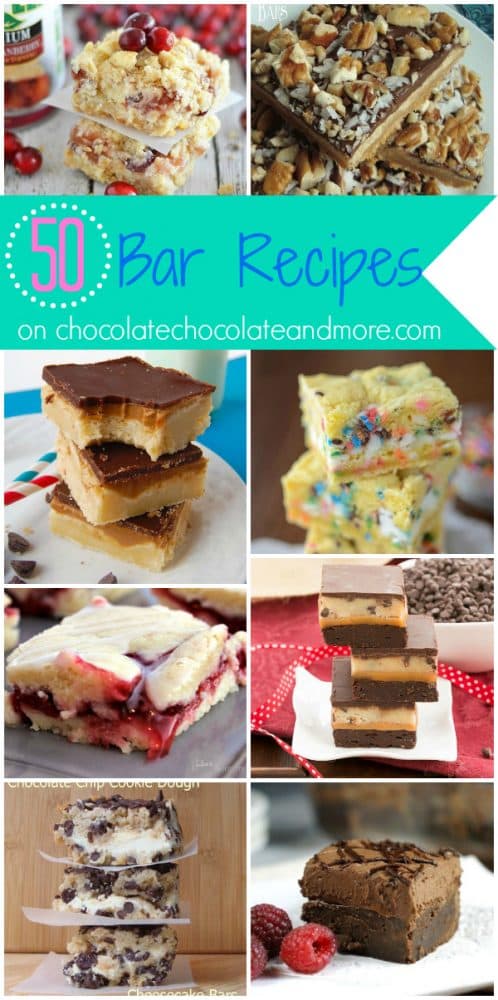 50 Bar Recipes-Brownies, Blondies, Cheesecakes and more-because you can never have too many go to recipes!