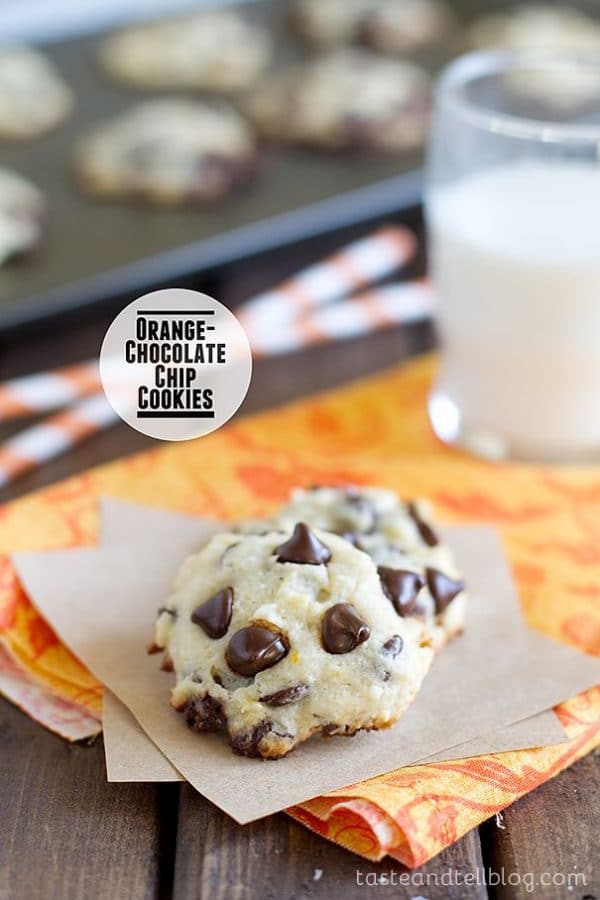 Orange Chocolate Chip Cookies-50 Cookie Recipes to Fill Your Cookie Jar | www.chocolatechocolateandmore.com