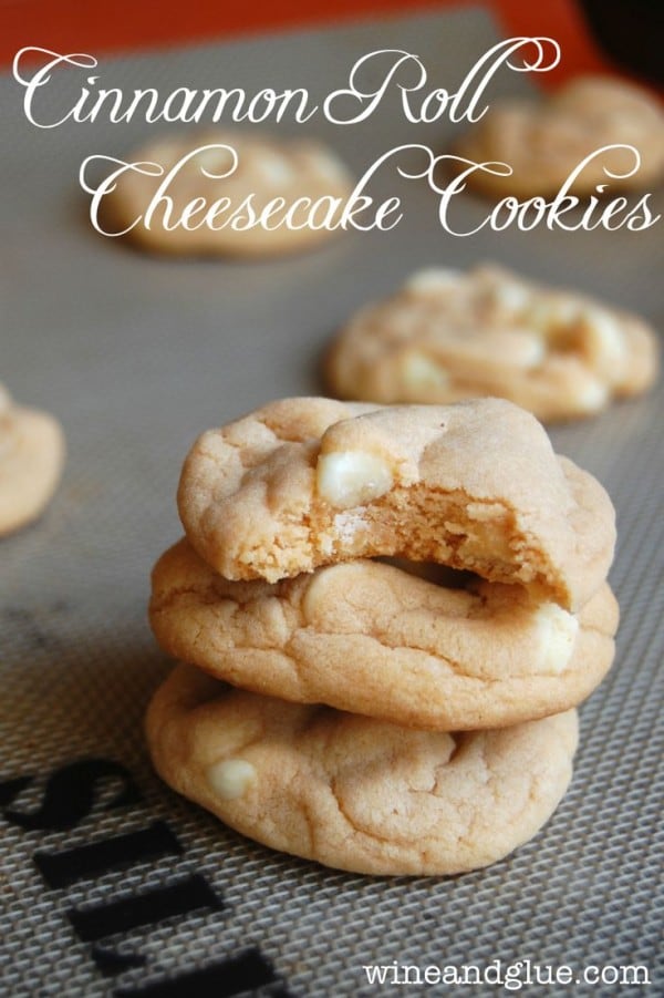 Cinnamon Roll Cheesecake Cookies-50 Cookie Recipes to Fill Your Cookie Jar | www.chocolatechocolateandmore.com
