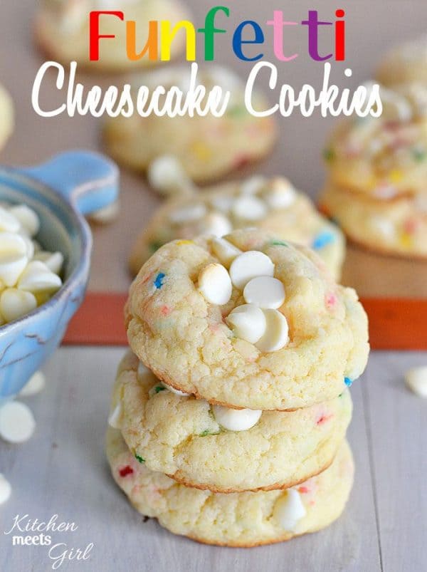 Funfetti Cheesecake Cookies-50 Cookie Recipes to Fill Your Cookie Jar | www.chocolatechocolateandmore.com
