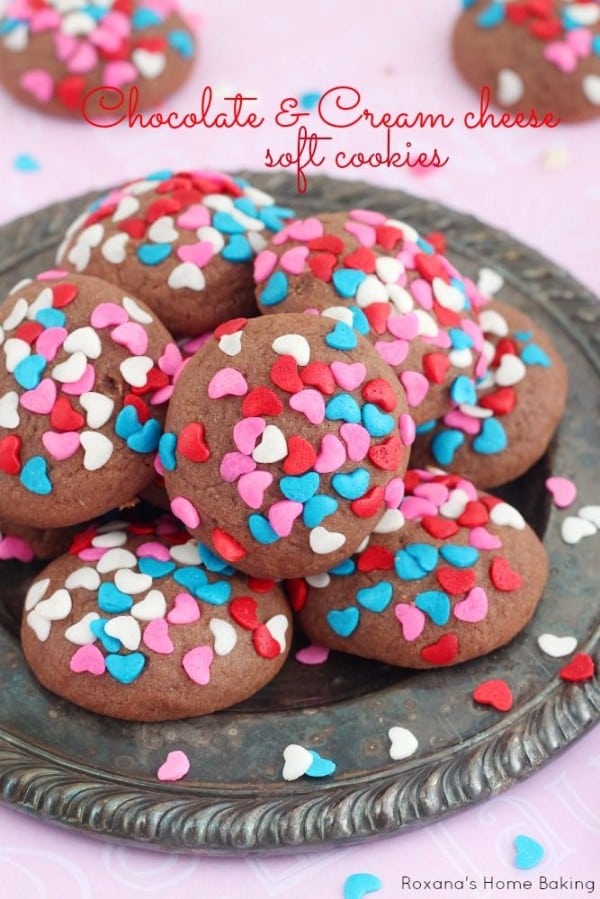 Chocolate and Cream Cheese Soft Cookies-50 Cookie Recipes to Fill Your Cookie Jar | www.chocolatechocolateandmore.com
