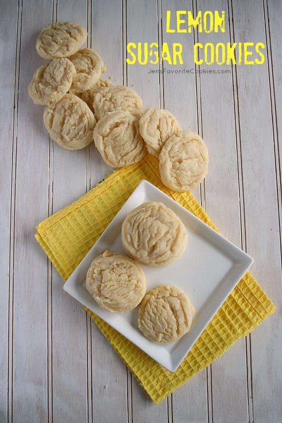 Lemon Sugar Cookies-50 Cookie Recipes to Fill Your Cookie Jar | www.chocolatechocolateandmore.com