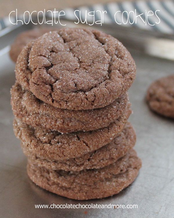 Chocolate Sugar Cookies-50 Cookie Recipes to Fill Your Cookie Jar | www.chocolatechocolateandmore.com