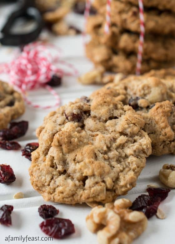 Carnberry Walnut Oatmeal Cookies-50 Cookie Recipes to Fill Your Cookie Jar | www.chocolatechocolateandmore.com