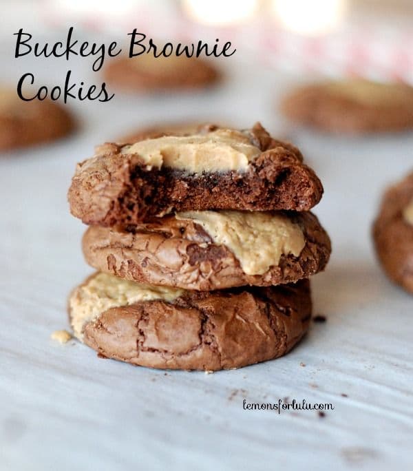 Buckeye Brownie Cookies-50 Cookie Recipes to Fill Your Cookie Jar | www.chocolatechocolateandmore.com