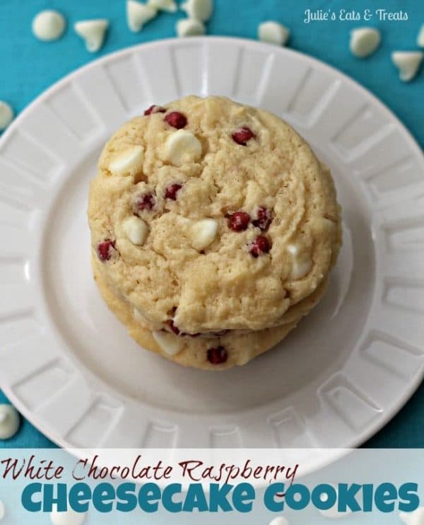 White Chocolate raspberry Cheesecake Cookies-50 Cookie Recipes to Fill Your Cookie Jar | www.chocolatechocolateandmore.com
