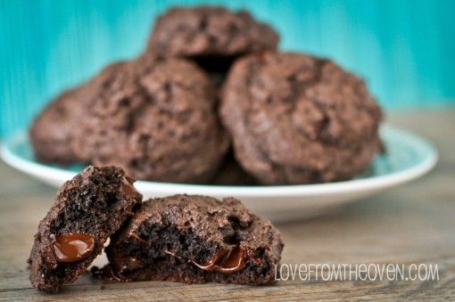 Double Dark Chocolate Cookies-50 Cookie Recipes to Fill Your Cookie Jar | www.chocolatechocolateandmore.com
