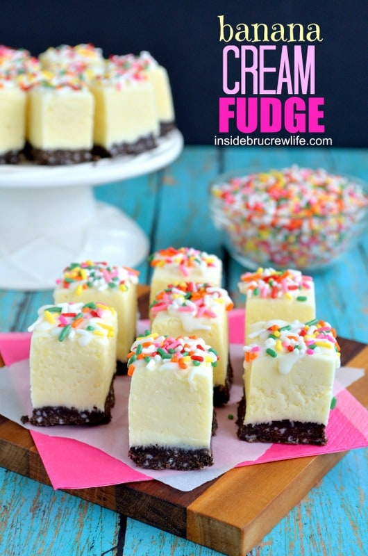 50 Pastel Desserts for Spring: Banana Cream Fudge