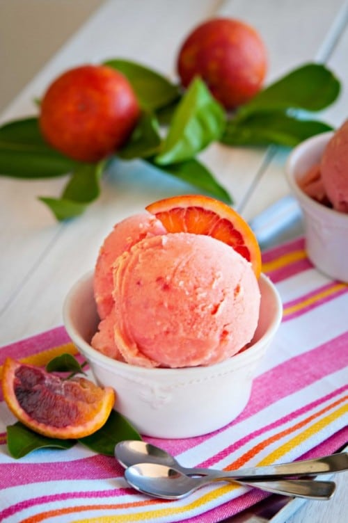 50 Pastel Desserts for Spring: Blood Orange Sherbet