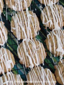 Iced Oatmeal Cake Cookies-A soft cake like cookie drizzled with a sweet icing